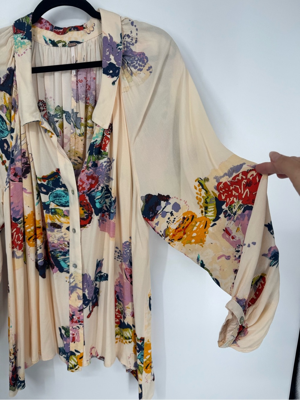 Free People Meadow Lark Shirt Blouse Size S - Picture 8 of 13